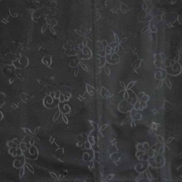 Lola Bird Floral Lace Corset Bustier - Semi Sheer Witchy Goth Steampunk - Picture 6 of 7